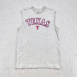 MLB Texas Rangers Sleeveless Muscle T-Shirt Mens Large Gray GENUINEMEBCHANDISE